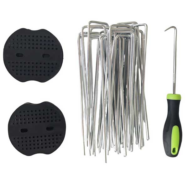 Corrosion-Resistant Landscape Fabric Staples – Zinc-Plated Metal U Pins for Outdoor Landscaping